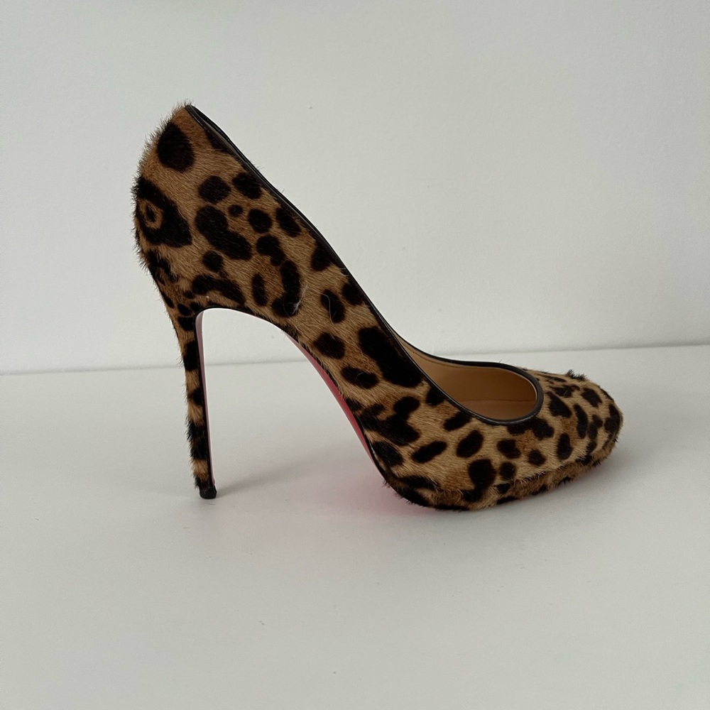 Christian Louboutin Tan Animal Print Pump